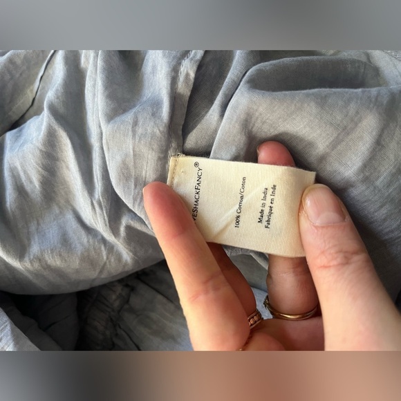 LoveShackFancy Natasha Dress Washed Denim Blue - Picture 10 of 11